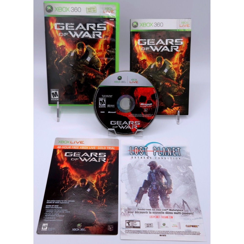 Gears of War - Xbox 360 - Microsoft - NTSC-U - CIB w/ Inserts - Tested